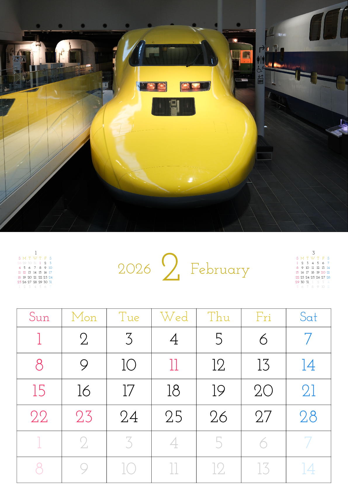 L,縦向き,１ヶ月,日曜始まり,祝日名,六曜,節季,月齢,満月新月入り,写真入り