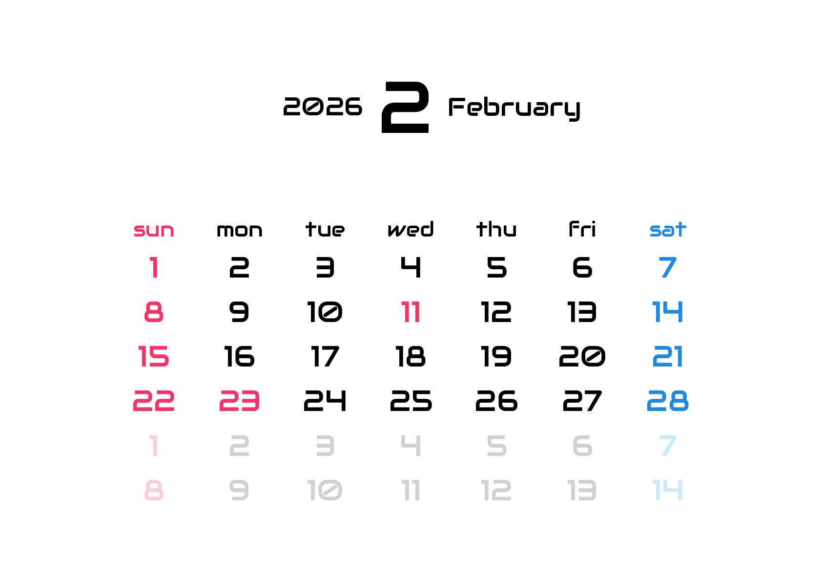 A判（A4,A5 など）,横向き,１ヶ月,日曜始まり,祝日名,六曜,節季,月齢,満月新月入り