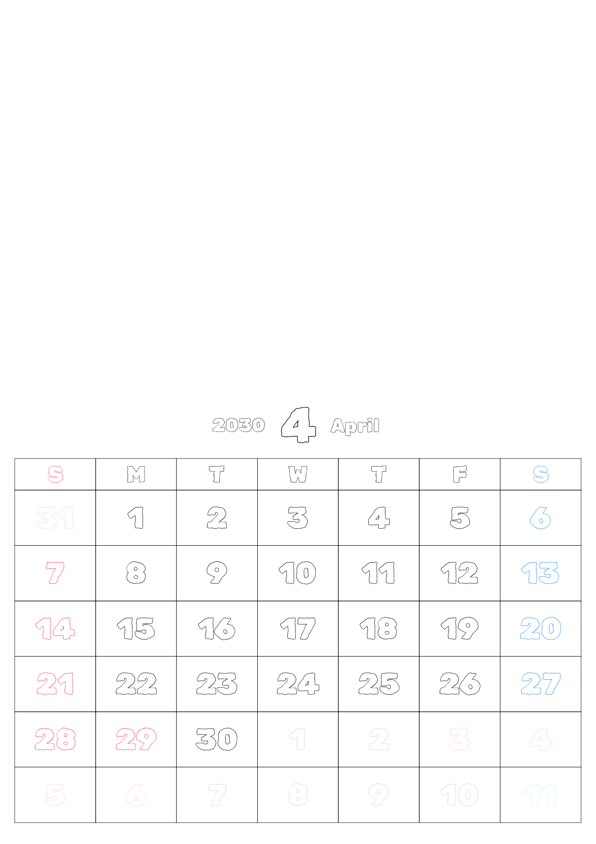 A判（A4,A5 など）,縦向き,１ヶ月,日曜始まり,祝日名,六曜,節季,月齢,満月新月入り,写真入り