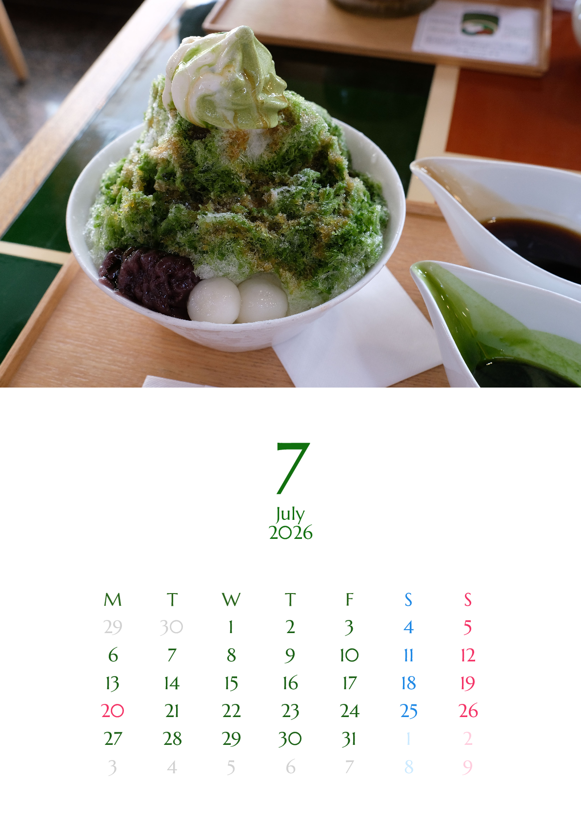 A判（A4,A5 など）,縦向き,１ヶ月,月曜始まり,写真入り