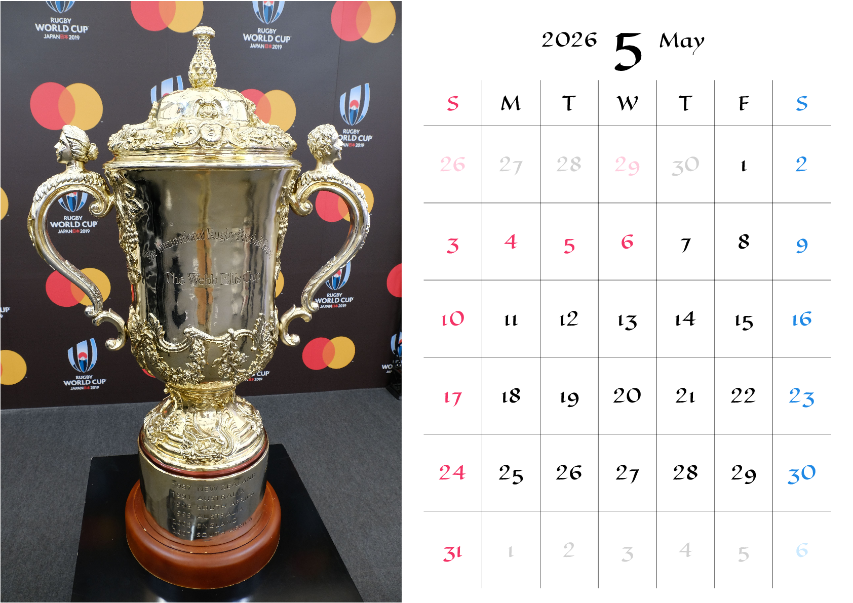 A判（A4,A5 など）,横向き,１ヶ月,日曜始まり,写真入り