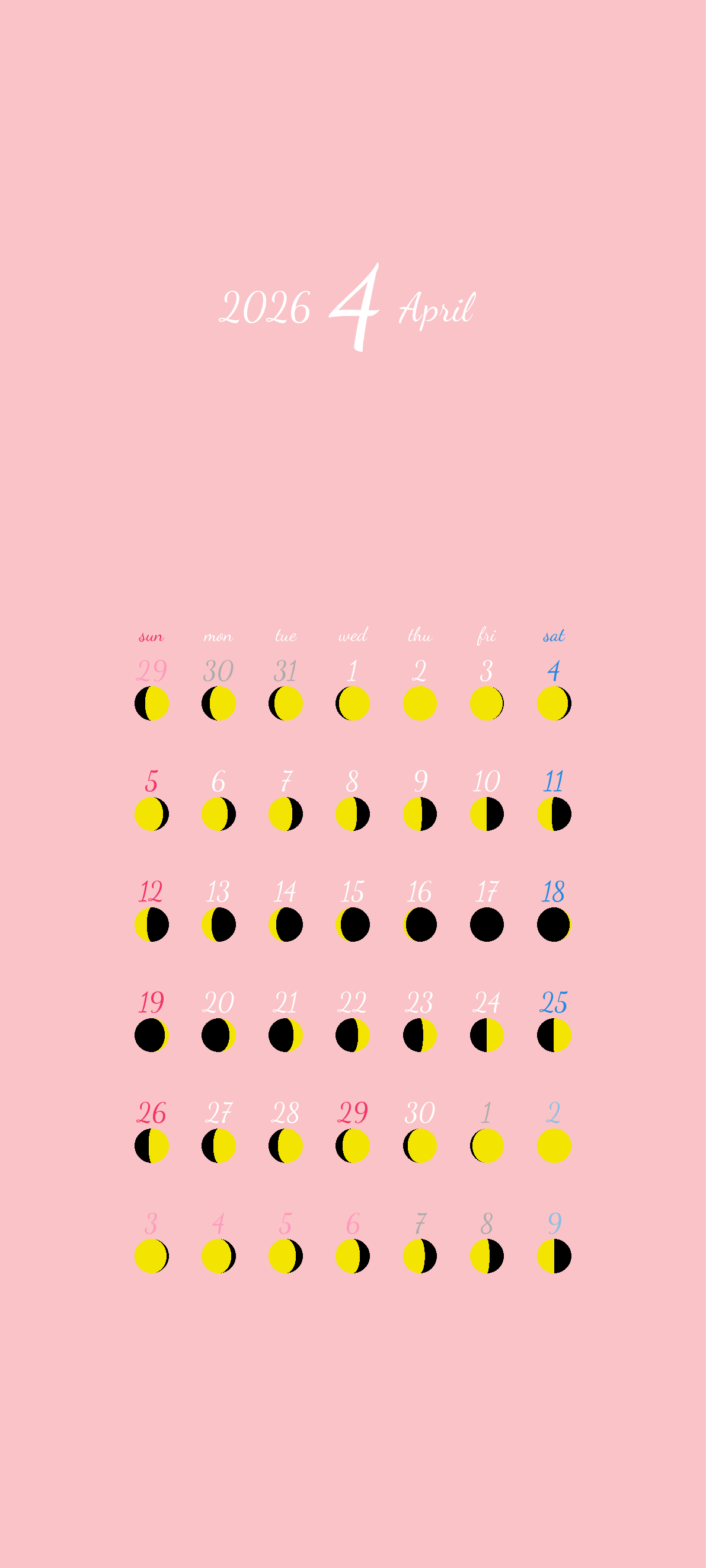 Android Pixel 6-8,縦向き,１ヶ月,日曜始まり,背景色設定