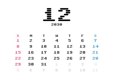 カレンダー No.12 