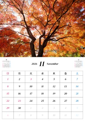 カレンダー No.23 秋の紅葉