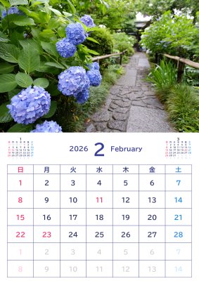 カレンダー No.16 紫陽花