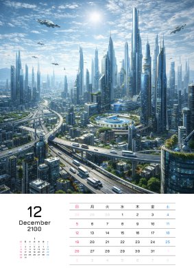 カレンダー No.2 未来をイメージしたAI生成画像