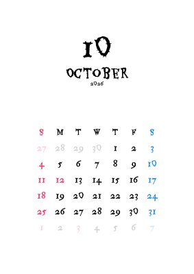 カレンダー No.105 