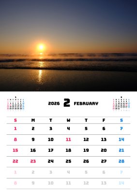 カレンダー No.18 太平洋の日の出